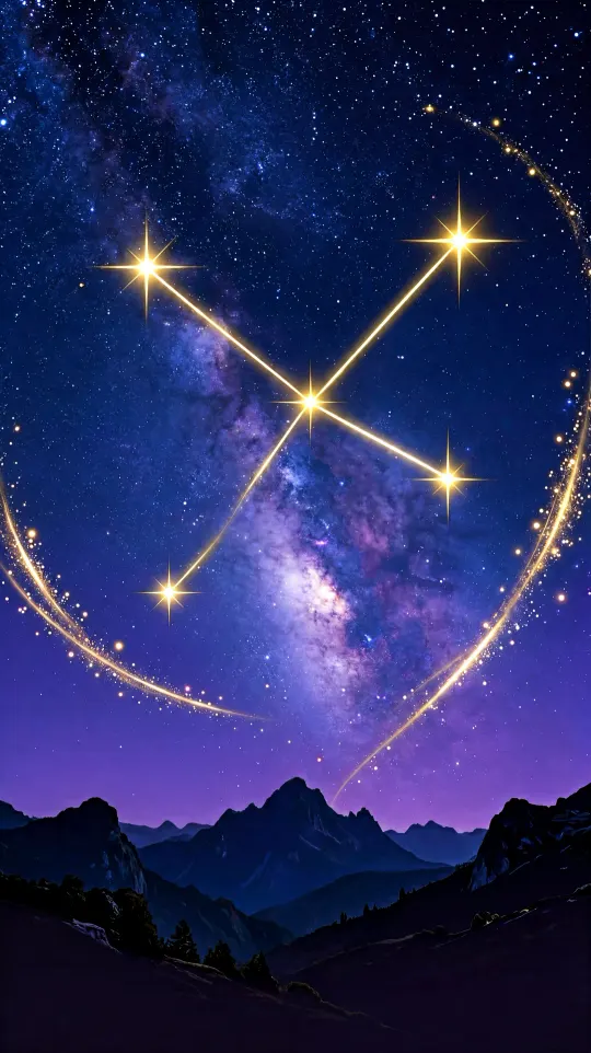 北斗七星贵人手机壁纸 寓意指引方向