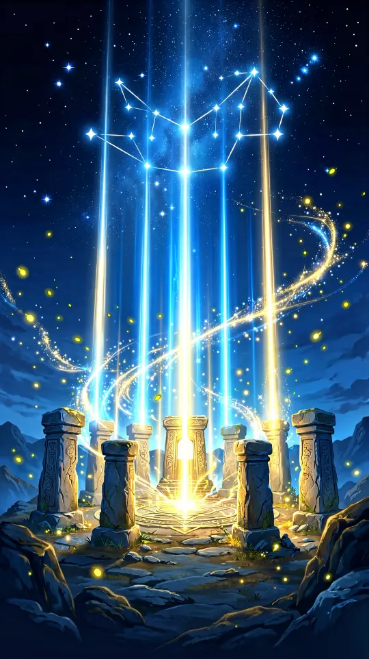 北斗七星贵人手机壁纸 寓意指引方向