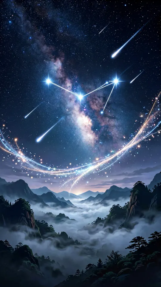 北斗七星贵人手机壁纸 寓意指引方向
