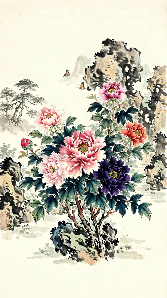 牡丹贵人手机壁纸 寓意富贵荣华