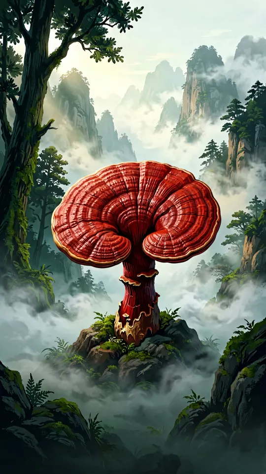 灵芝健康手机壁纸 寓意灵芝仙草