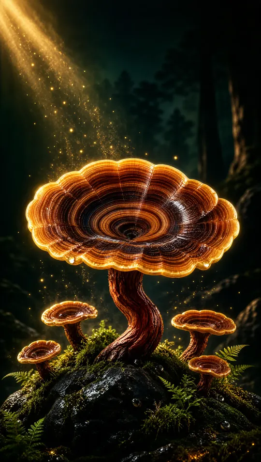 灵芝健康手机壁纸 寓意灵芝仙草