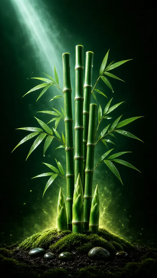 绿竹健康手机壁纸 寓意生机勃勃