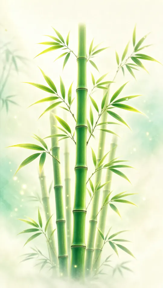 绿竹健康手机壁纸 寓意生机勃勃