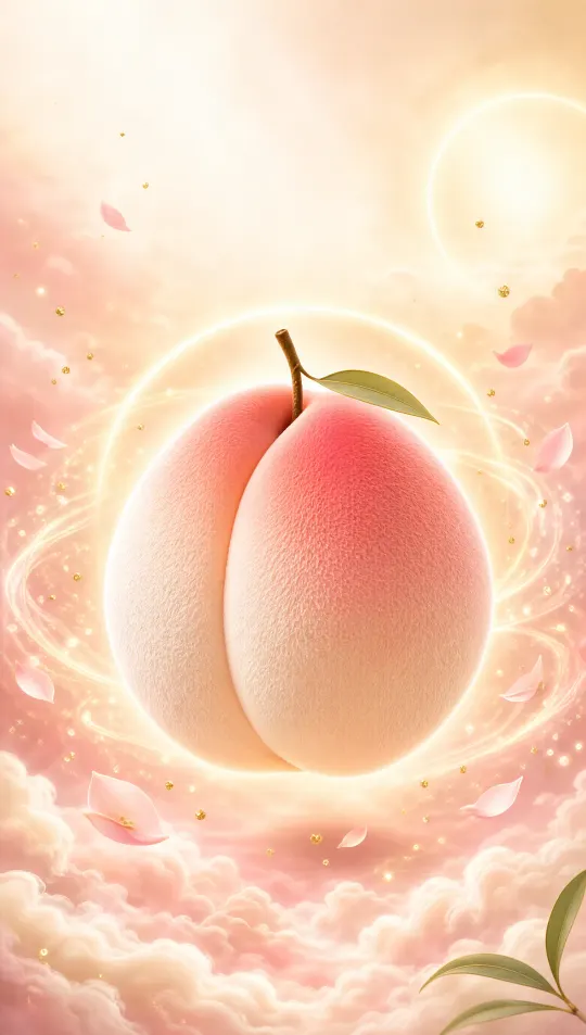 寿桃健康手机壁纸 寓意福寿安康