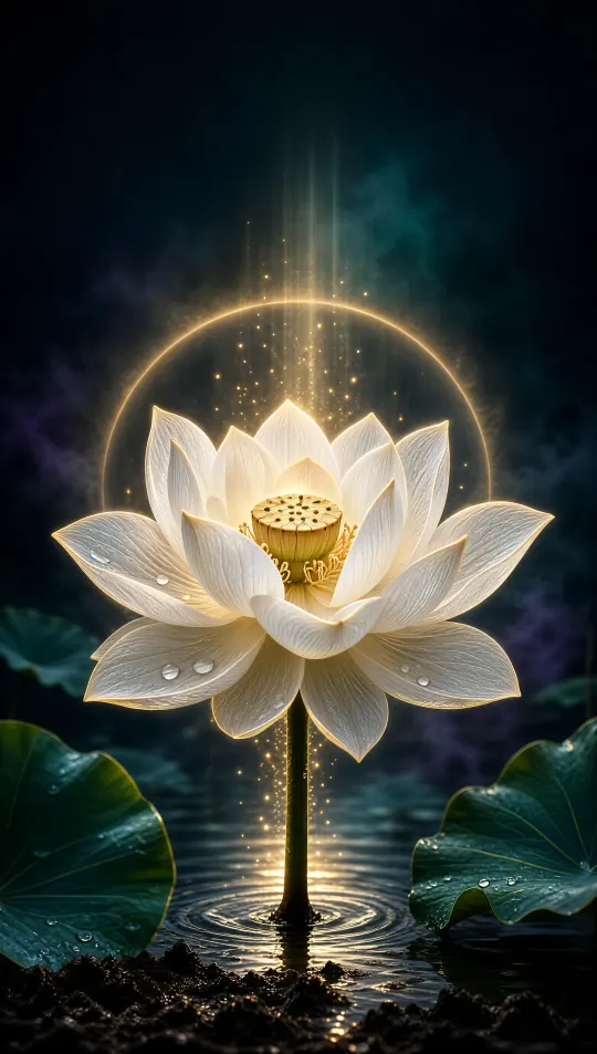 莲花平安手机壁纸 寓意平安祥和