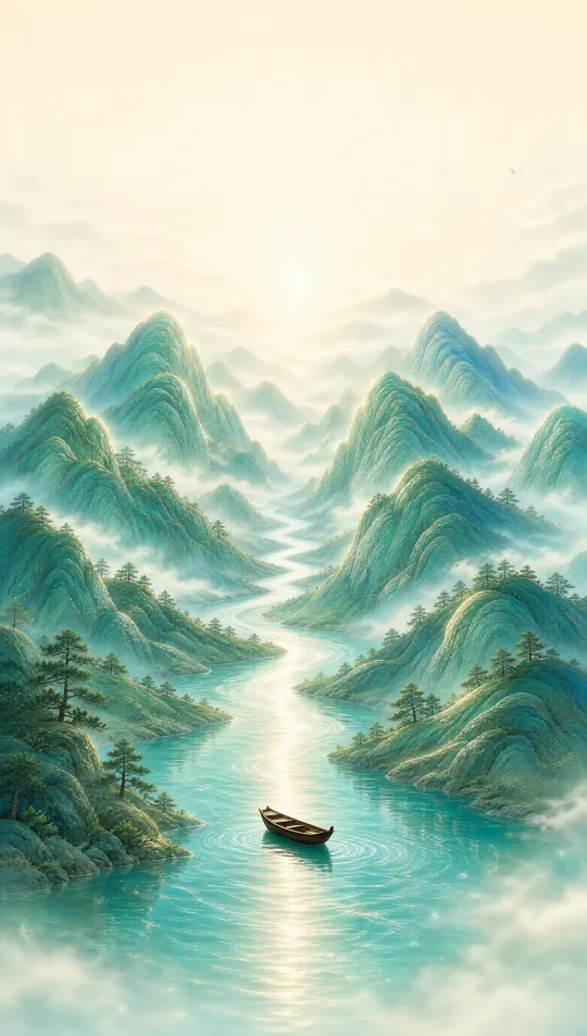 山水平安手机壁纸 寓意岁月静好