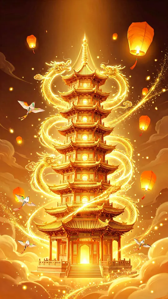 文昌塔考试上岸手机壁纸 寓意学业有成