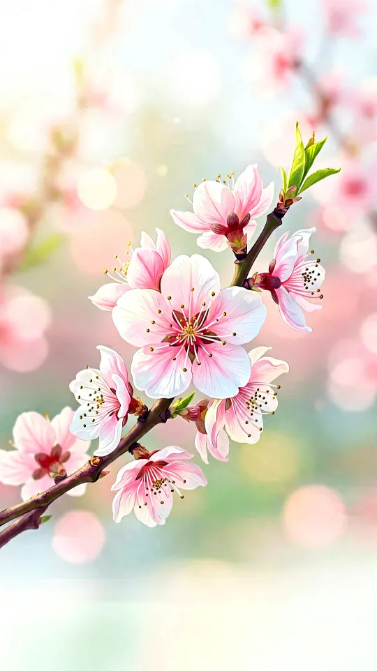 桃花桃花手机壁纸 寓意桃花朵朵