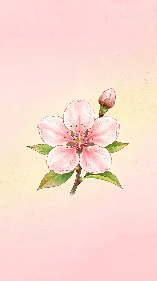 桃花桃花手机壁纸 寓意桃花朵朵