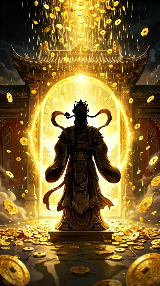 财神爷招财手机壁纸 寓意财神驾到