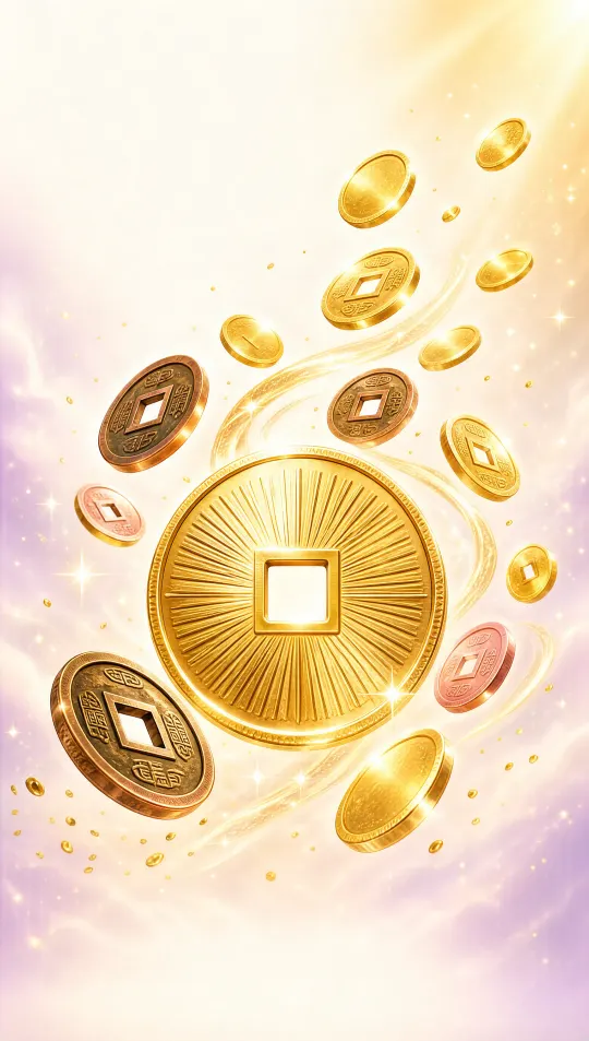 金币招财手机壁纸 寓意富贵盈门