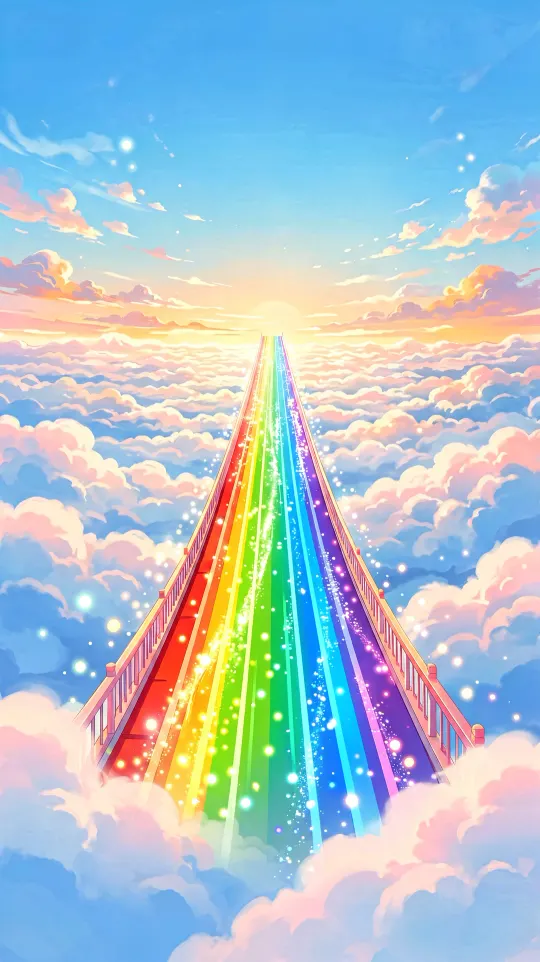 彩虹转运手机壁纸 寓意雨后见虹