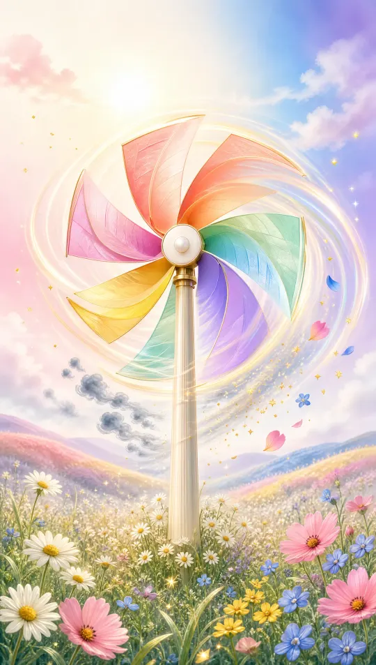 风车转运手机壁纸 寓意转运纳祥