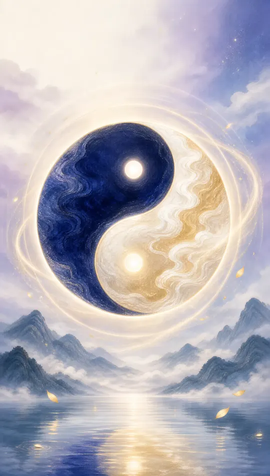 太极转运手机壁纸 寓意阴阳调和